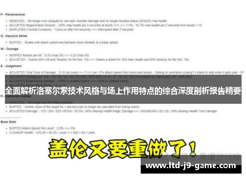 全面解析洛塞尔索技术风格与场上作用特点的综合深度剖析报告精要 全面解析洛塞尔索技术风格与场上作用特点的综合深度剖析报告精要